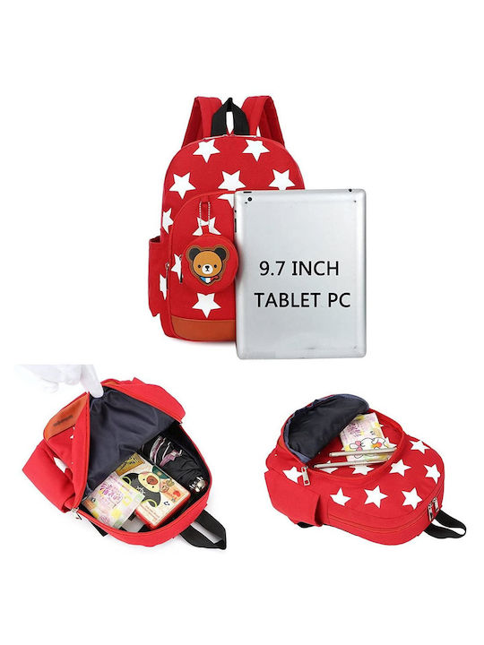 Bagtrotter Schulranzen Rucksack Kindergarten Rot mit Flaschenhalter