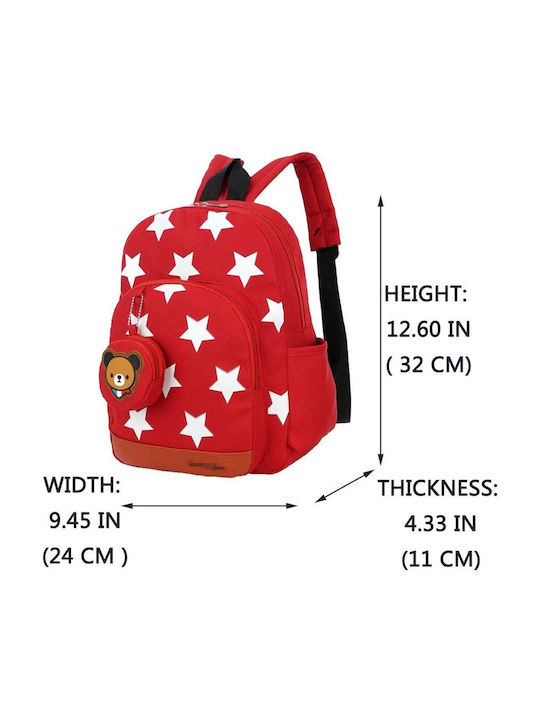 Bagtrotter Schulranzen Rucksack Kindergarten Rot mit Flaschenhalter