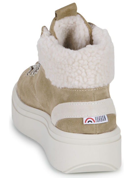 Damen Stiefel Beige