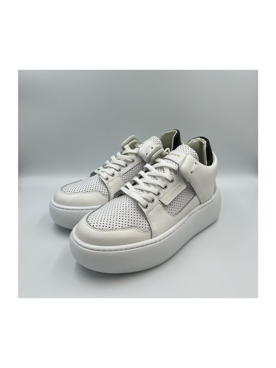 Femei Flatforms Sneakers Albe