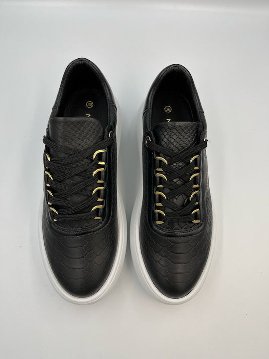 Damen Flatforms Sneakers Schwarz
