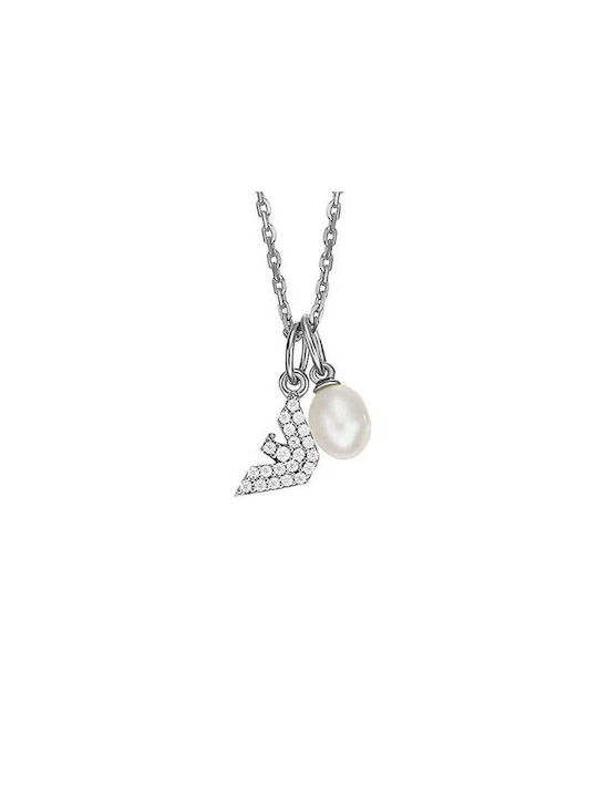 Emporio Armani Necklace with Pearls & Zircon