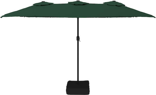 Umbrelă Rotundă Metalică Verde Φ4.49xÎ2.45m