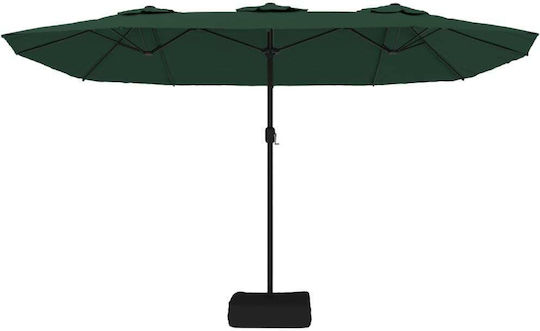 Umbrelă Rotundă Metalică Verde Φ4.49xÎ2.45m