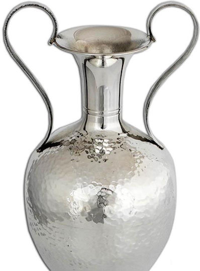 SilverBrand.gr Βάζο Ασημένιο Ασημί Φ10xΥ23cm