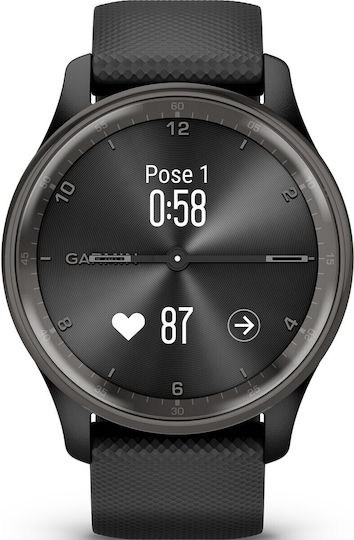 Garmin vívomove Trend Stainless Steel 40mm Αδιάβροχο Smartwatch με Παλμογράφο (Μαύρο)