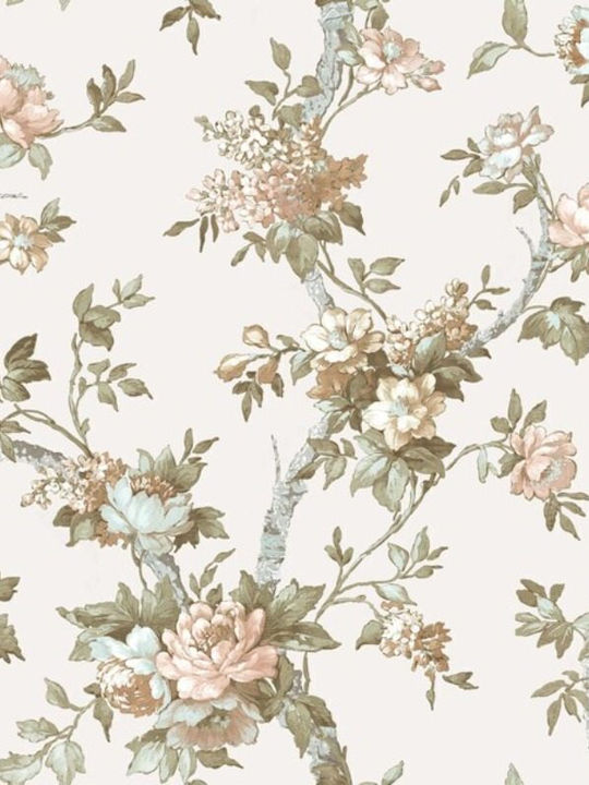 Wallpaper Blooming Garden Ecru/Moka L1005xW53cm