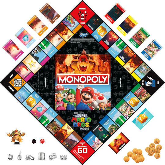 Board Game Monopoly - Super Mario Movie for 2-6 Players 8+ Years Old (EN) Hasbro