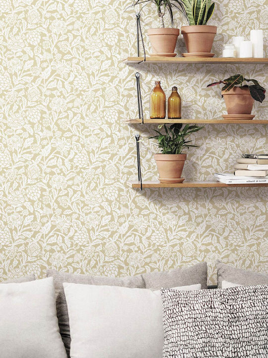 Wallpaper Fiori Country 8 Paper Beige L1005xW53cm