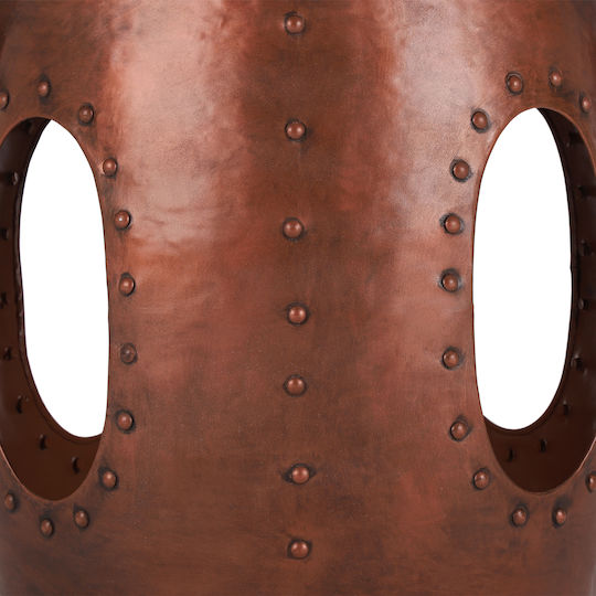 Masă Laterală Rotundă Metalică Portocalie Î38xL38xÎ45cm