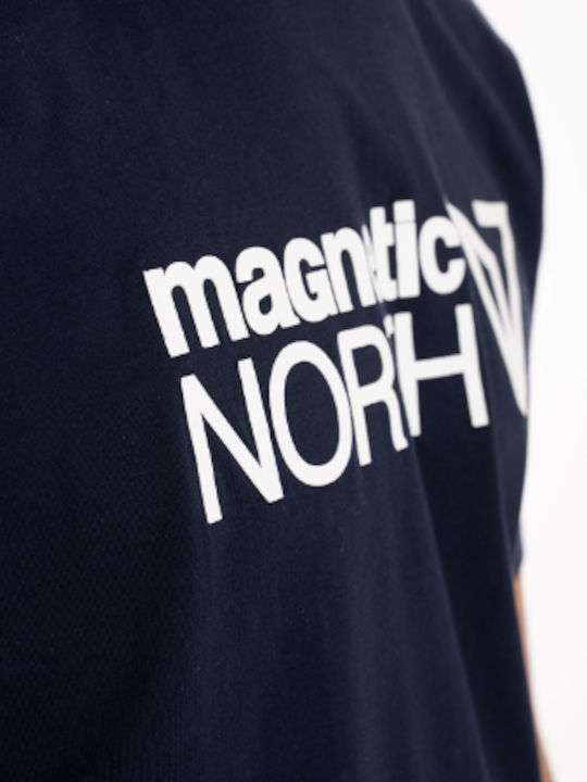 Magnetic North T-shirt Bărbătesc cu Mânecă Scurtă Albastru marin