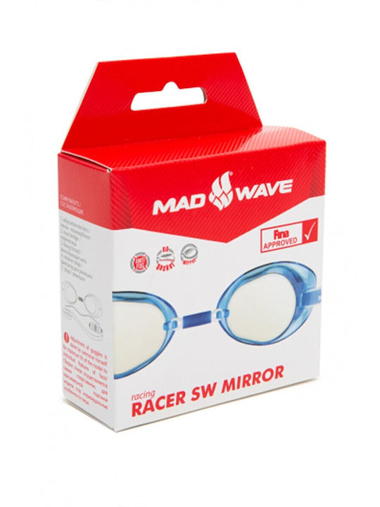 Mad Wave Racer SW Swimming Goggles Adults with Anti-fog Lenses Transparent