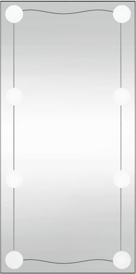 vidaXL Като Огледало за Стена с LED Осветление 30x60см 1бр