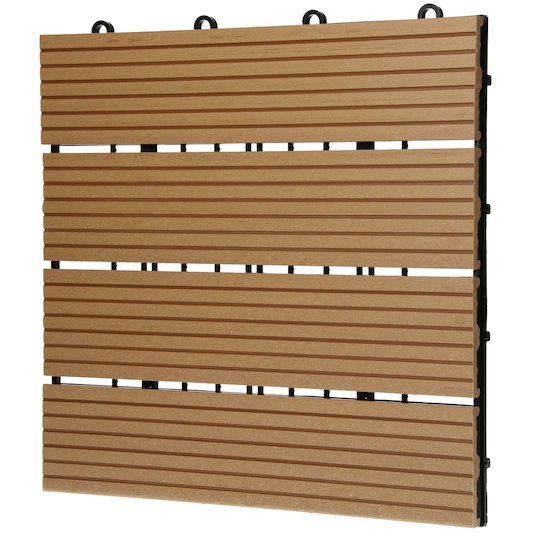 ECD Germany WPC Garden Decking Board 30x30cm 11pcs