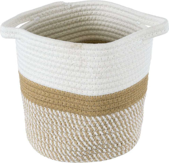 GloboStar Artificial Garden Ithaki Κασπώ Rattan Καφέ με Βάση 20x20x20εκ.