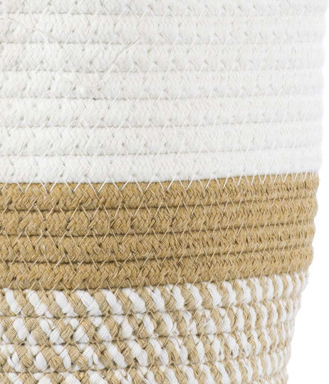 GloboStar Artificial Garden Ithaki Κασπώ Rattan Καφέ με Βάση 20x20x20εκ.