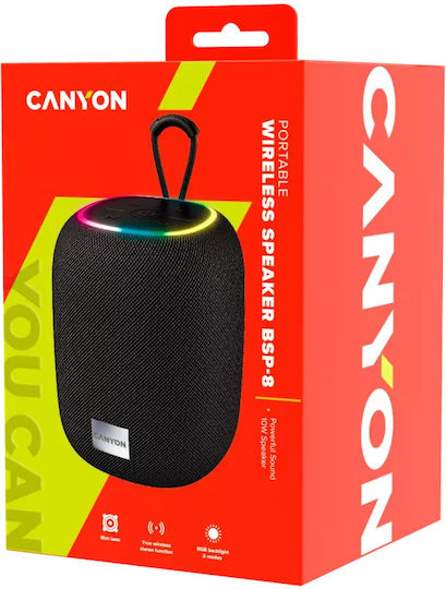 Canyon BSP-8 Bluetooth Speaker 10W with Battery Life up to 3 hours Black