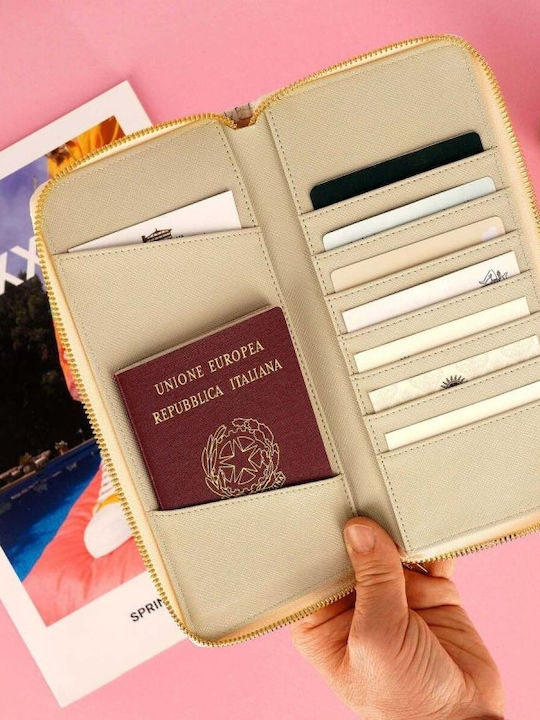 Herren Geldbörse Reise mit RFID Beige