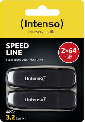 Intenso Speed Line 2X 64GB USB 3.0 Stick Negru