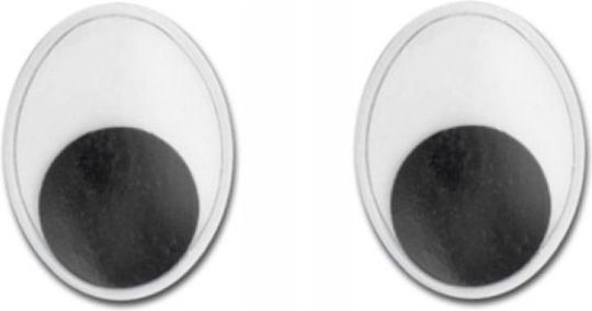 Meyco Oval Ochi de artizanat 100buc în White Culoare