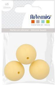 Artemio Craft Beads Yellow 15mm 3pcs