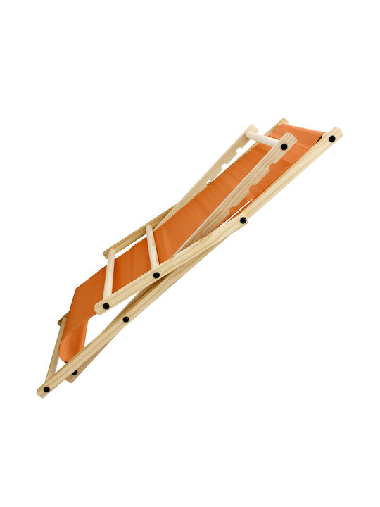 Сезлонг с Оранжев Плат 117x52x10см