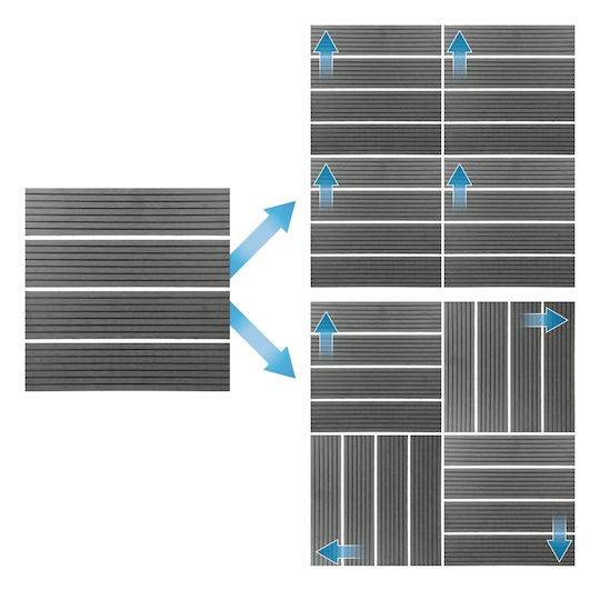 ECD Germany WPC Garden Decking Board 30x30cm