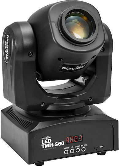 Eurolite Φωτορυθμικό Spot LED DMX με Ρομποτική Κεφαλή TMH-S60 Black