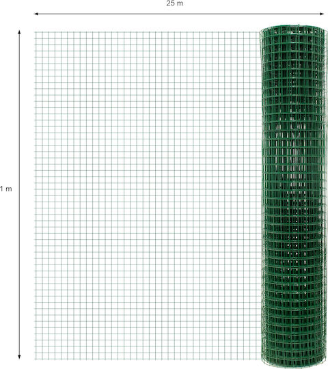 ECD Germany Plasă De Sârmă Pentru Coteț PVC 1.2x25m
