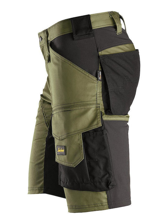 Snickers Workwear Βερμούδα Εργασίας Χακί