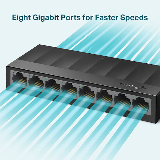 TP-LINK LS1008G v3 Unmanaged L2 Switch με 8 Θύρες Ethernet