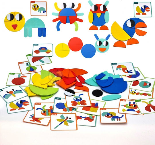 Woopie Shape Puzzle Montessori Εκπαιδευτικό Παιχνίδι Γνώσεων για 3+ Ετών