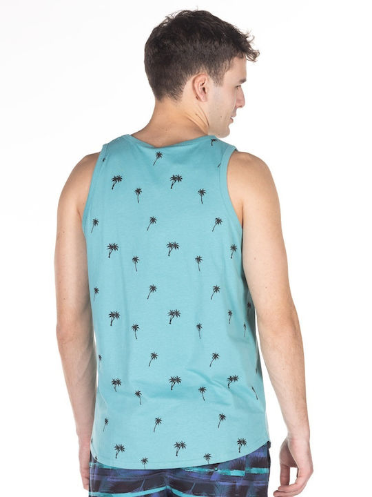 District75 Men's Short Sleeve Blouse Turquoise