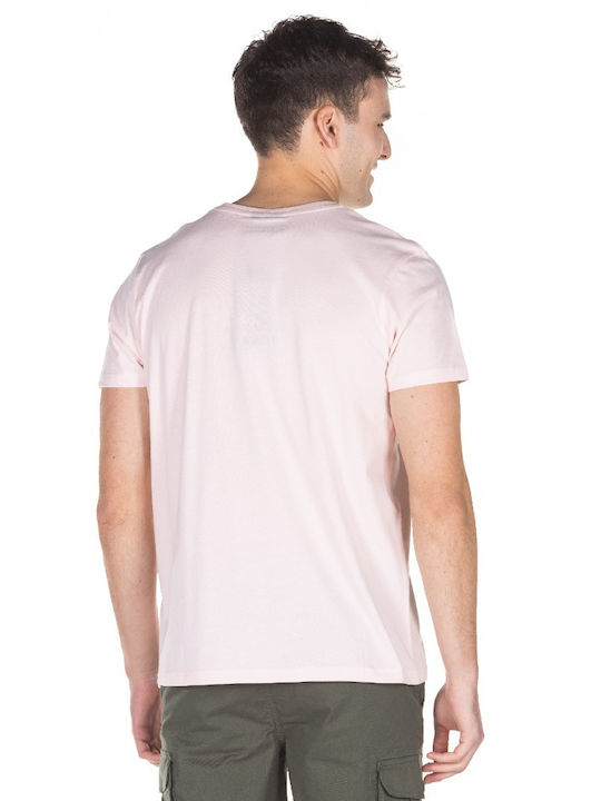 District75 Herren T-Shirt Kurzarm Rosa