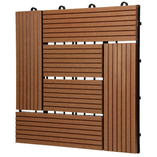 ECD Germany WPC Garden Decking Board 30x30cm 22pcs