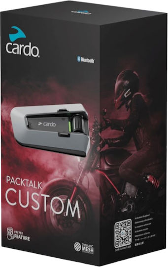 Cardo Pactalk Custom DMC Μονή Ενδοεπικοινωνία για Κράνος Μηχανής με Bluetooth