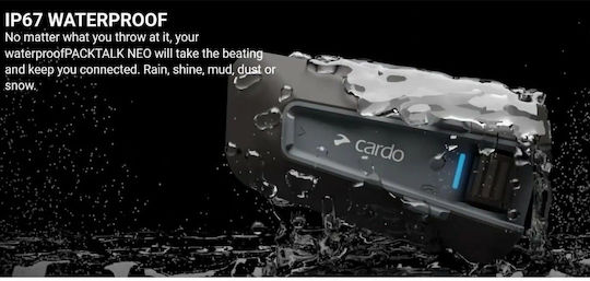 Cardo Packtalk Neo Duo Dual Intercom for Riding Helmet with Bluetooth