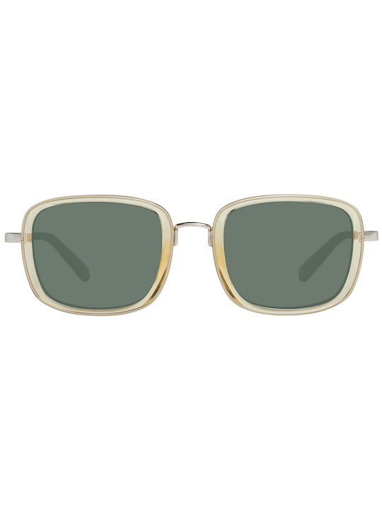 Benetton Men's Sunglasses with Yellow Frame and Green Lenses BE5040 102