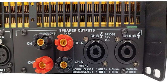 Metro PA-2400S Commercial Power Amplifier 2 Channels 4000W/4Ω 2400W/8Ω Black