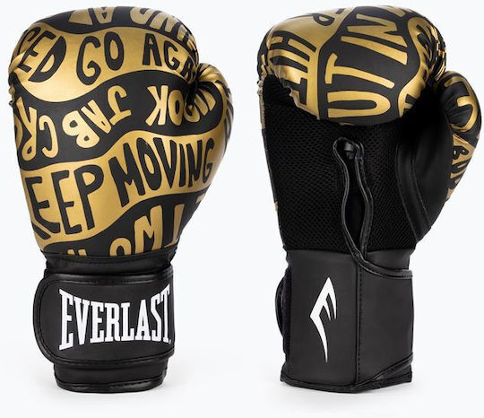 Everlast Spark Γάντια Πυγμαχίας για Αγώνα Black/Gold