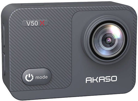 Akaso V50X 64GB Cameră de Acțiune 4K Ultra HD cu Ecran Tactil 2" și Wi-Fi Neagră
