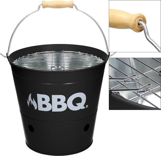 ECD Germany Inox Portabilă Grătar cu Cărbuni 25cmx25cm