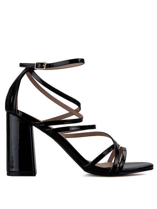 Silia D Patent Leather Women's Sandals Black