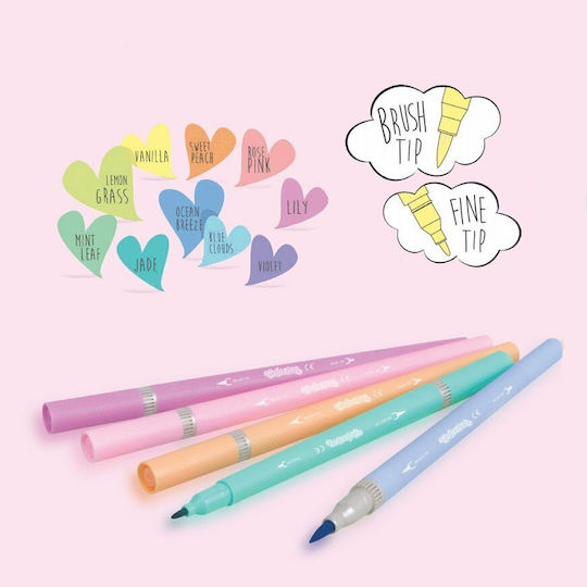 Colorino Drawing Markers 3mm Double Tip Set 10pcs