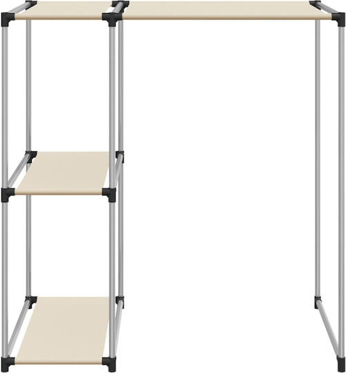 vidaXL An der Wand montiert Badezimmerregal Metallisch mit 3 Regalböden 87x55x90.5cm Braun