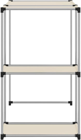 vidaXL An der Wand montiert Badezimmerregal Metallisch mit 3 Regalböden 87x55x90.5cm Braun