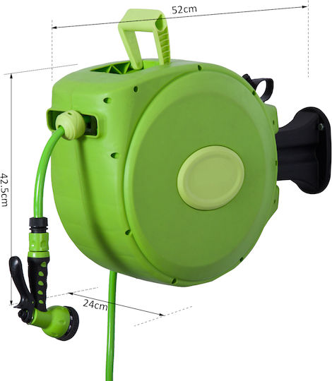 Durhand Automatic Watering Wind Wall Mounted with Hose 20m