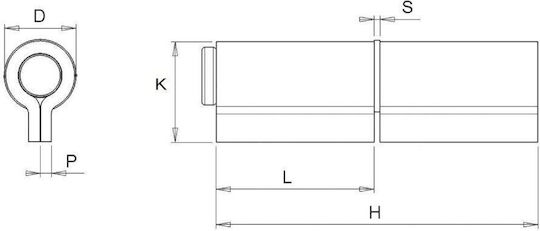 Metallic Door Hinge Rod