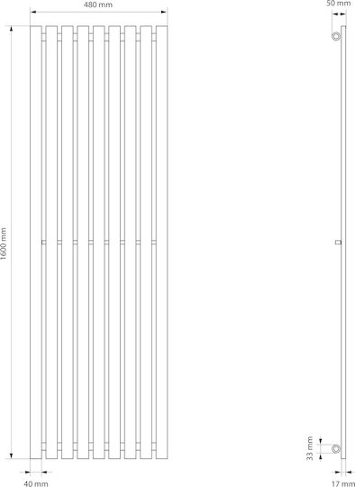 ECD Germany Πετσετοκρεμάστρα Μπάνιου 1600x480 Λευκή