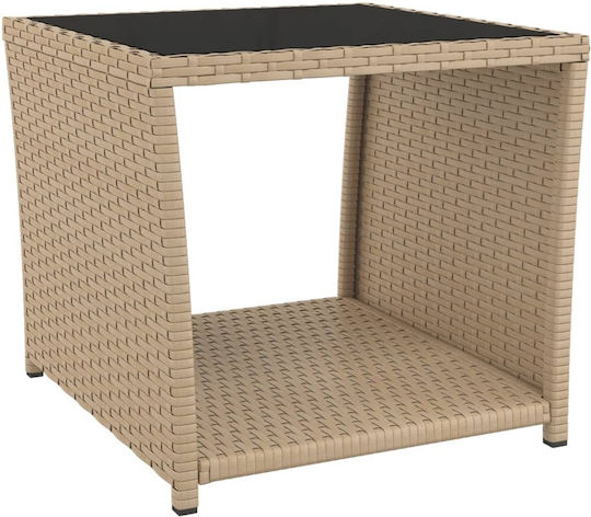 vidaXL Garten- und Outdoor-Möbelsets für kleinen Balkon 3 Stück Beige mit Kissen